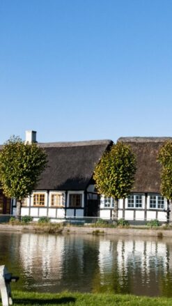 Bindingsværkshuse i pittoreske Nordby på Samsø